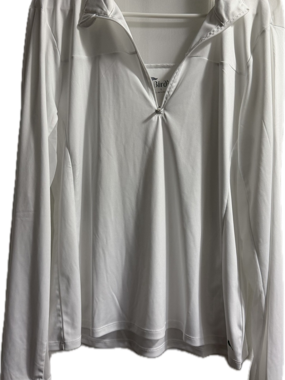 Birdies White Quarter-Zip Pullover - woman’s golf shirt